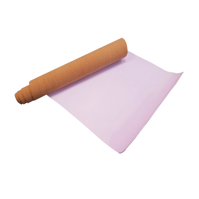 Sveltus Tapis de Yoga LIÈGE coloris liège / lilas