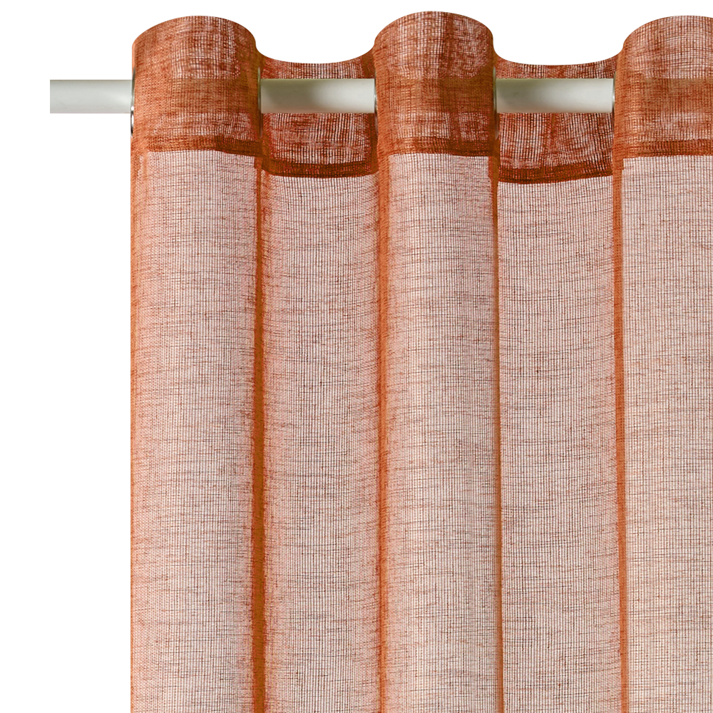 Voilage CANOAS coloris terre brulée 140 x 260 cm