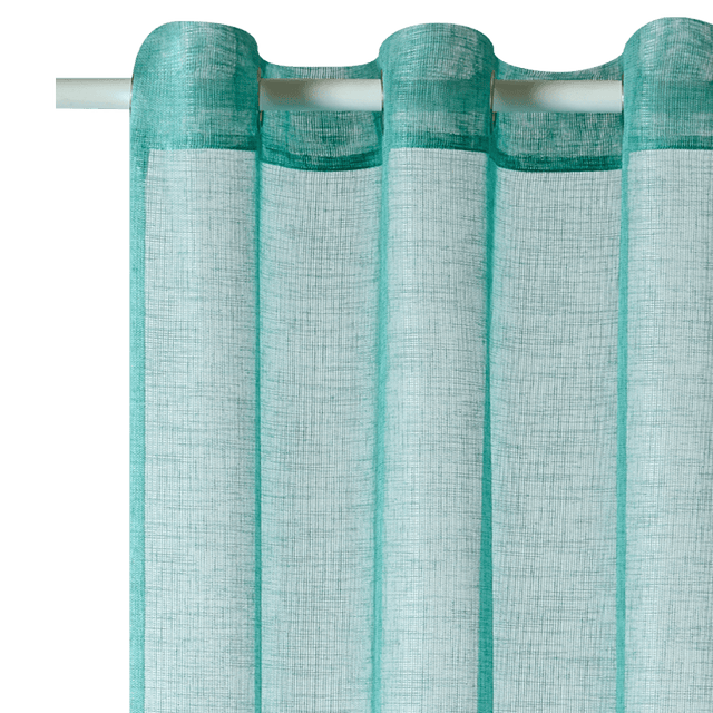 Voilage CANOAS coloris bleu aqua 140 x 260 cm