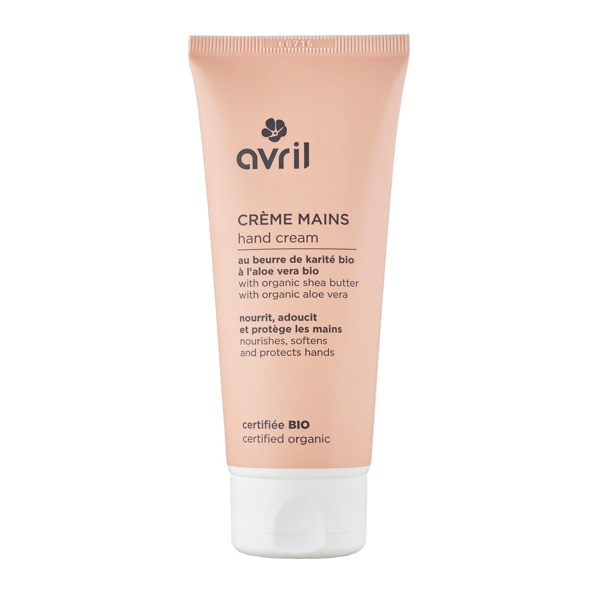 AVRIL Crème mains Au beurre de karite et d'aloe vera bio Rose Coco vanillé 100ML