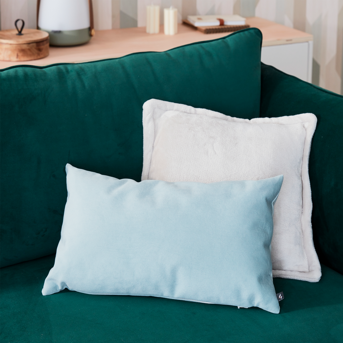 4MURS Coussin Lane Bleu glacier