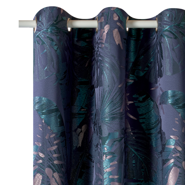 Rideau MANAUS coloris bleu nuit 140 x 260 cm
