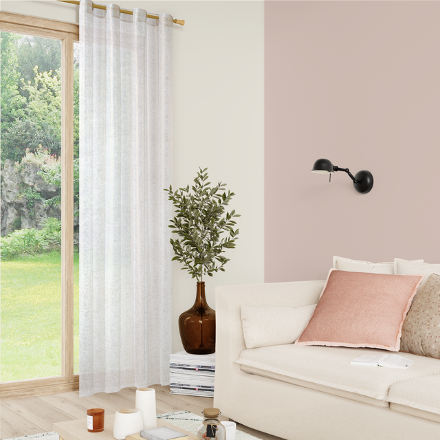 Voilage CARLA coloris or mat 140 x 260 cm