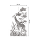 4MURS Papier peint panoramique L Black jungle girafe Noir et blanc Satiné