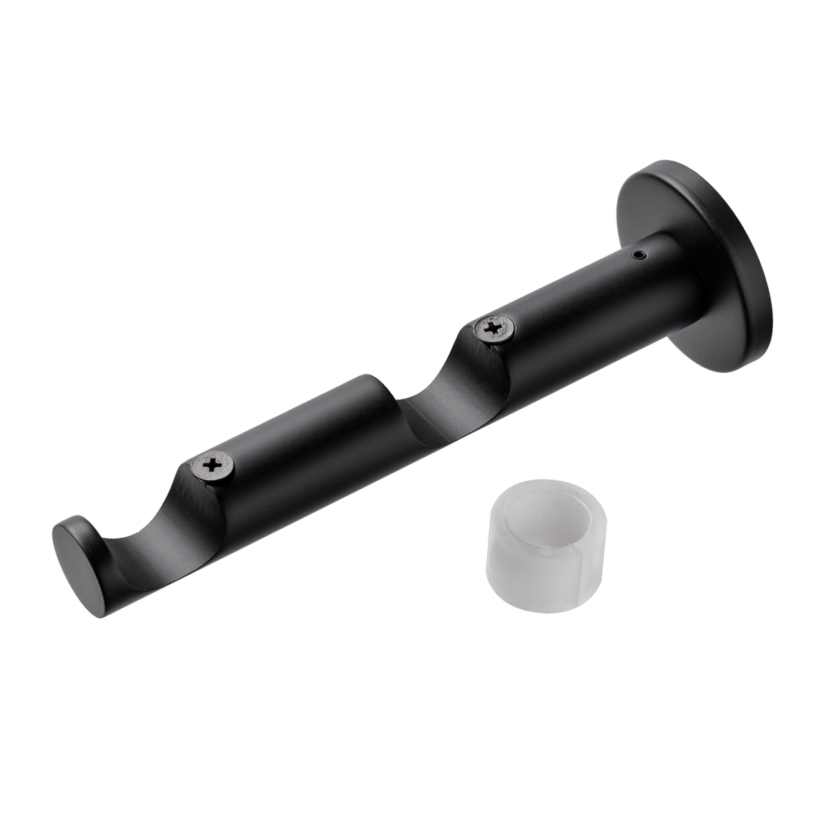 Support barre à rideau Zen Noir mat Mat