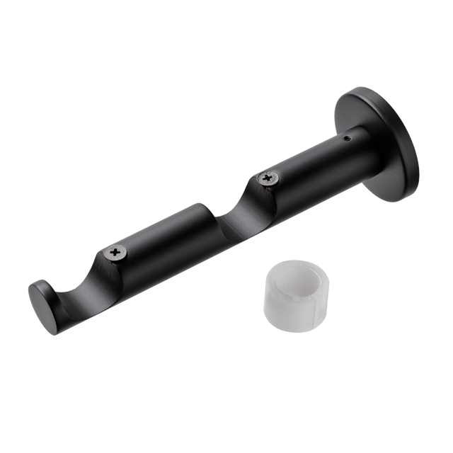 Support barre à rideau ZEN noir mat 2,8 cm de 8,5 à 16,5 cm