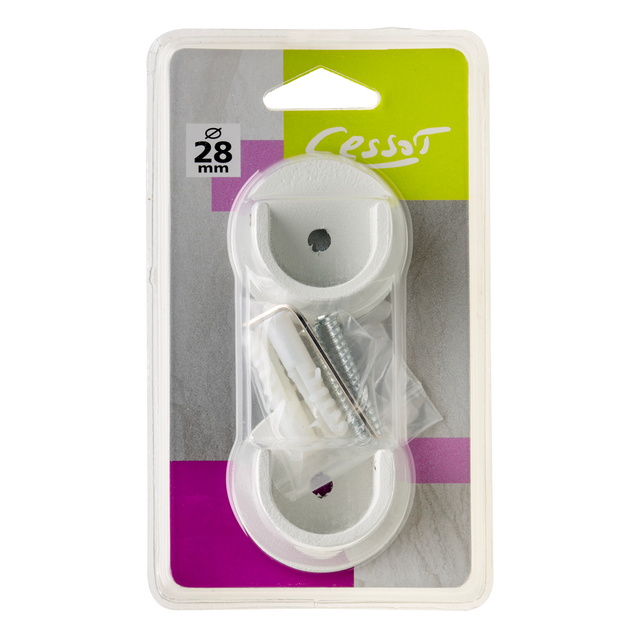 Naissance VELOURS blanc grainé diamètre barre 2,8 cm