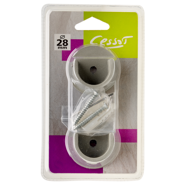 Naissance VELOURS coloris gris grainé diamètre barre 2,8 cm