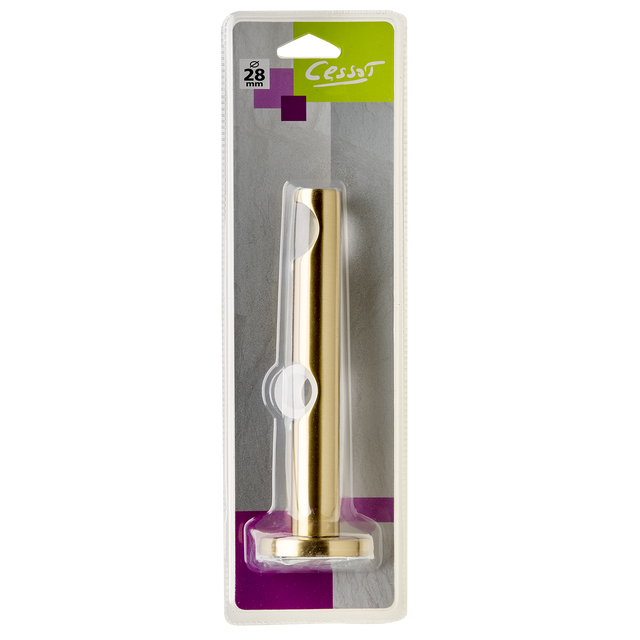 Support barre à rideau TROMPETTE laiton mat 2,8 cm de 8,5 à 16,5 cm