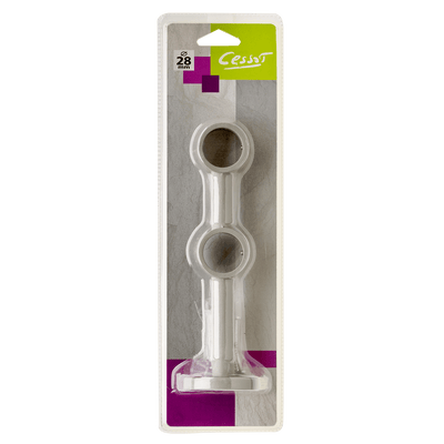 Support barre à rideau Velours Gris grainé Mat