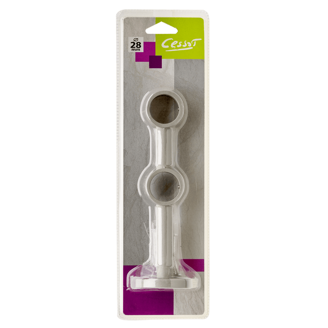 Support barre à rideau VELOURS gris grainé 2,8 cm de 10,0 à 17,5 cm