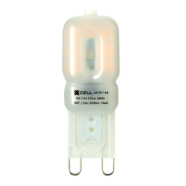 Ampoule LED G9 25W E27 lumière chaude jaune 2 x 2 cm