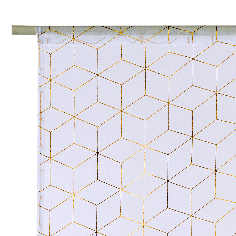 Vitrage ORIA (la paire) coloris or 90 x 200 cm