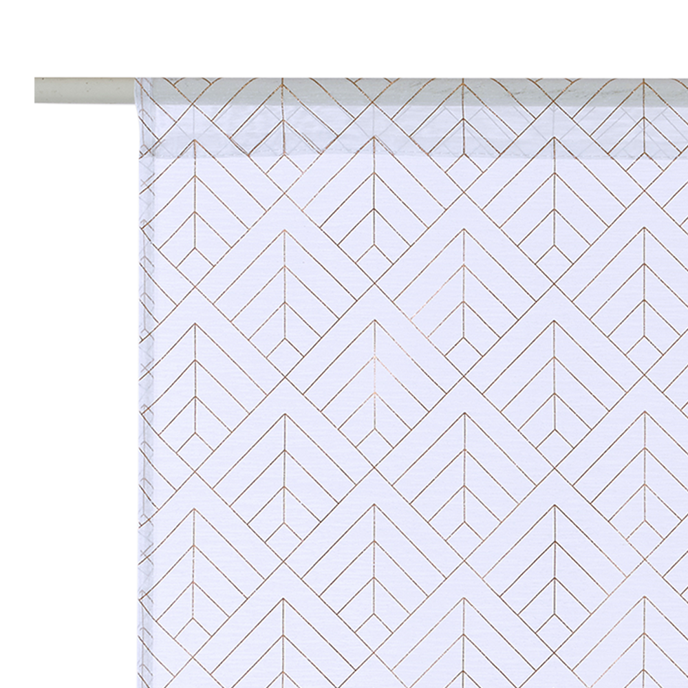 Vitrage YELENA (la paire) coloris or 60 x 120 cm