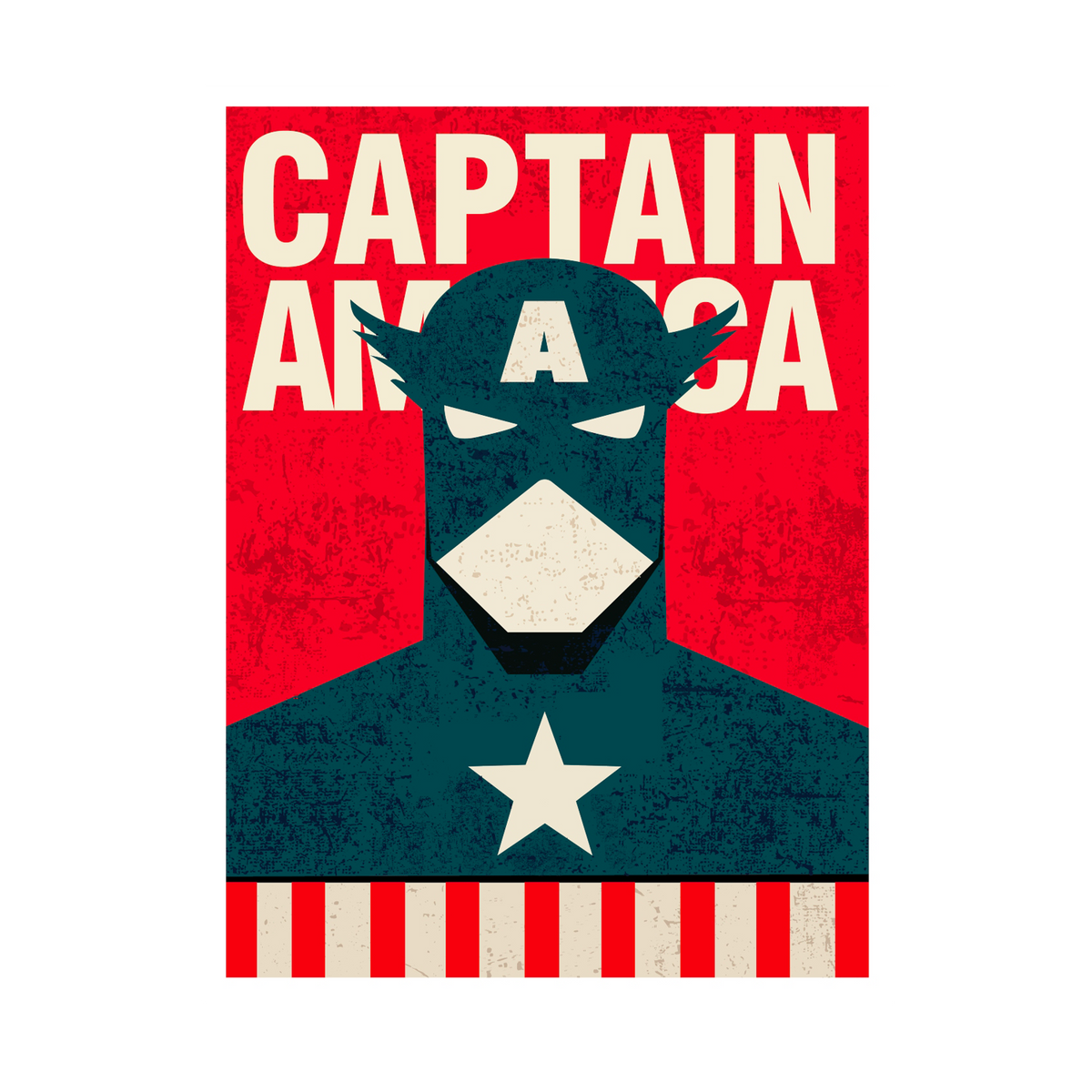 BLUE SHAKER Affiche Captain america Rouge et bleu