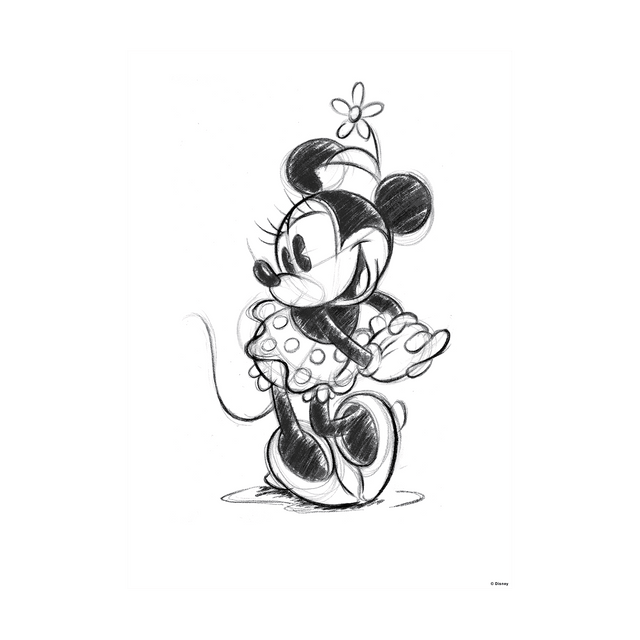 Disney Toile imprimée MINNIE SKETCH 50 x 70 cm