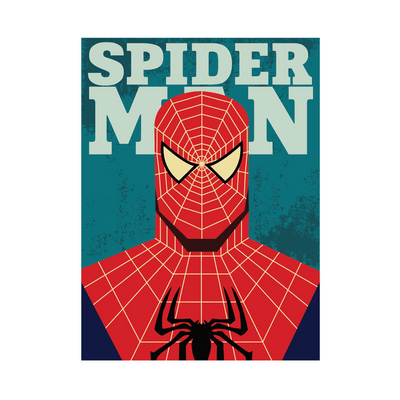 BLUE SHAKER Affiche Spider man Rouge et bleu