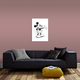 DISNEY Toile imprimée Mickey sketch Noir et blanc