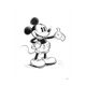 DISNEY Toile imprimée Mickey sketch Noir et blanc