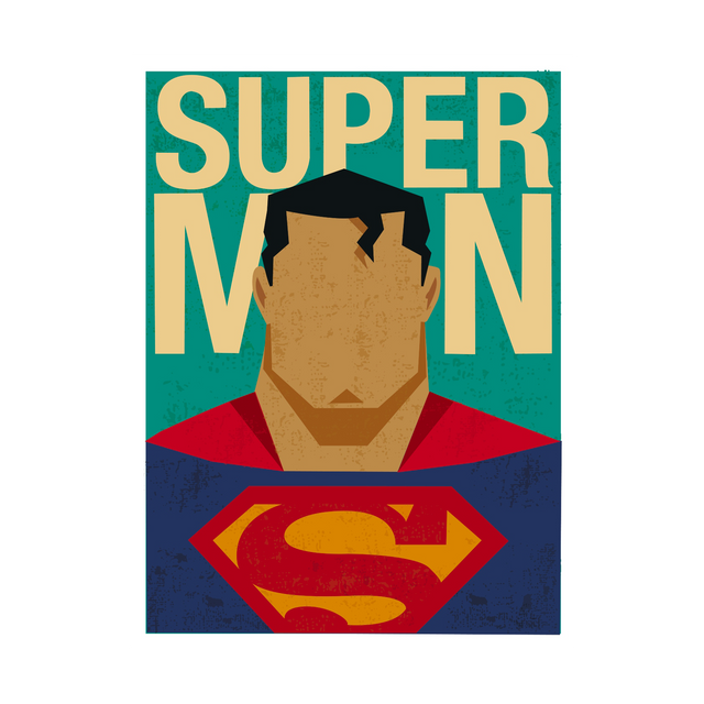 Blue Shaker Affiche SUPER MAN 30 x 40 cm
