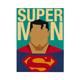 BLUE SHAKER Affiche Super man Bleu