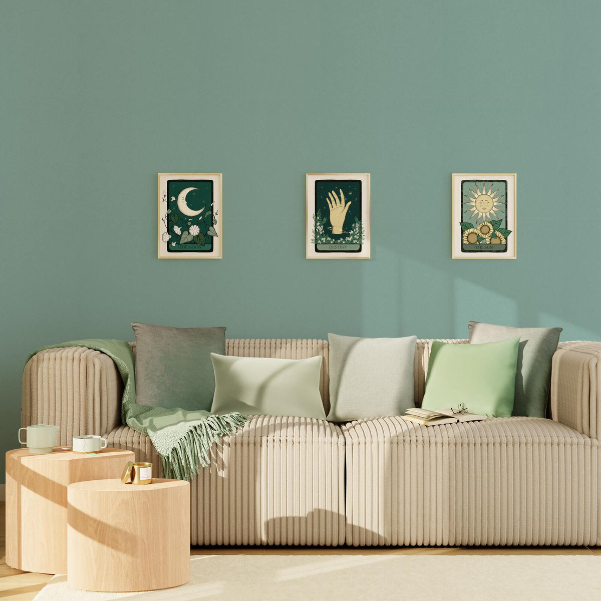 Papier peint intissé Palazzo Vert céladon Satiné