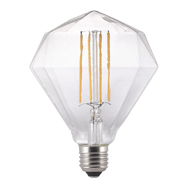 Ampoule LED E27 14W AVRA DIAMOND coloris jaune 17,7 x 12 cm
