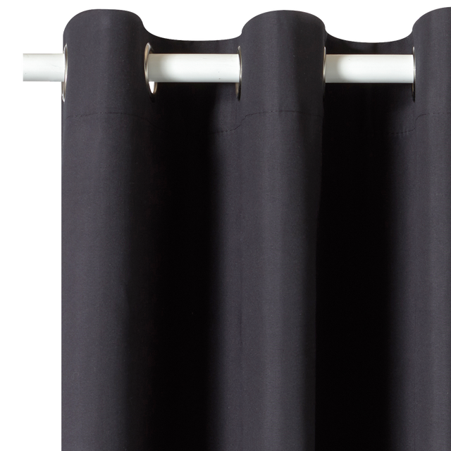 Rideau 100% occultant MANN coloris noir 140 x 180 cm