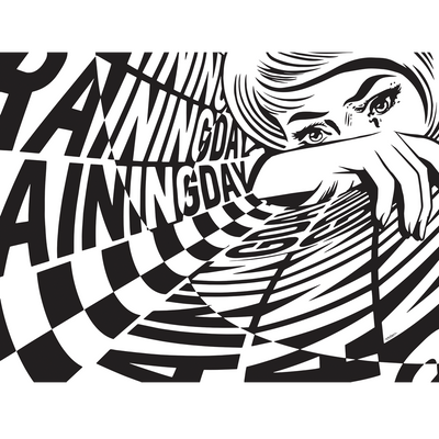 Papier peint panoramique XL Raining day x nairone Noir