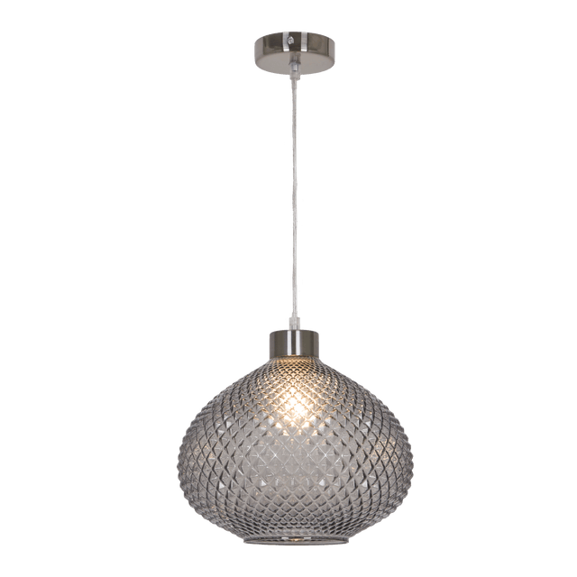 Suspension FOLY coloris gris fumé 26 x 29 cm