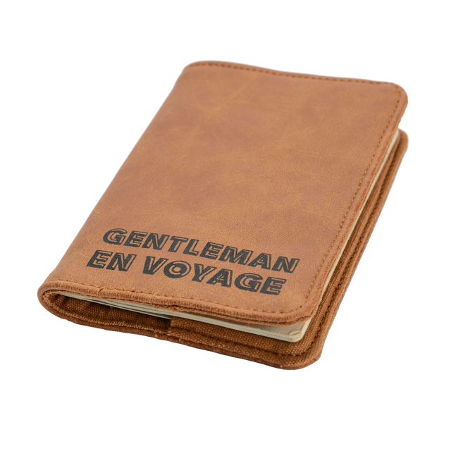 Amadeus Cades Protège passeport GENTLEMAN EN VOYAGE marron