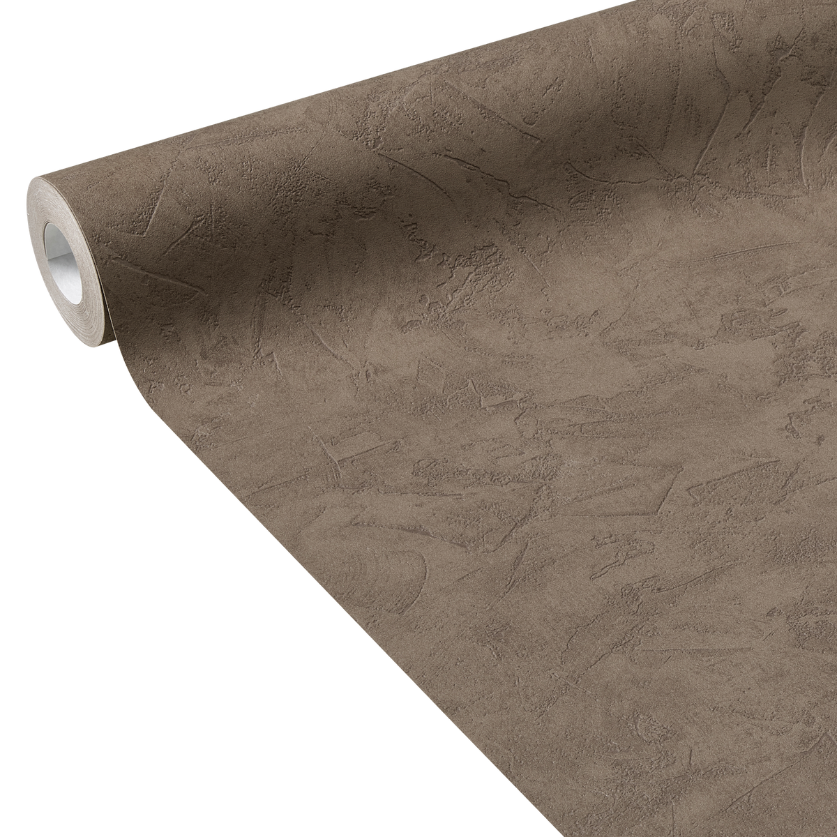 Papier peint intissé Ravenne Marron glacé Crépi grésé