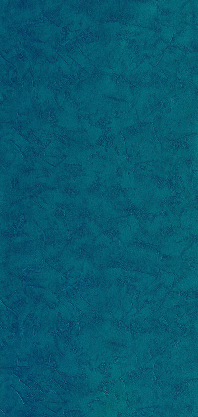 Papier peint intissé Ravenne Bleu pétrole Crépi grésé