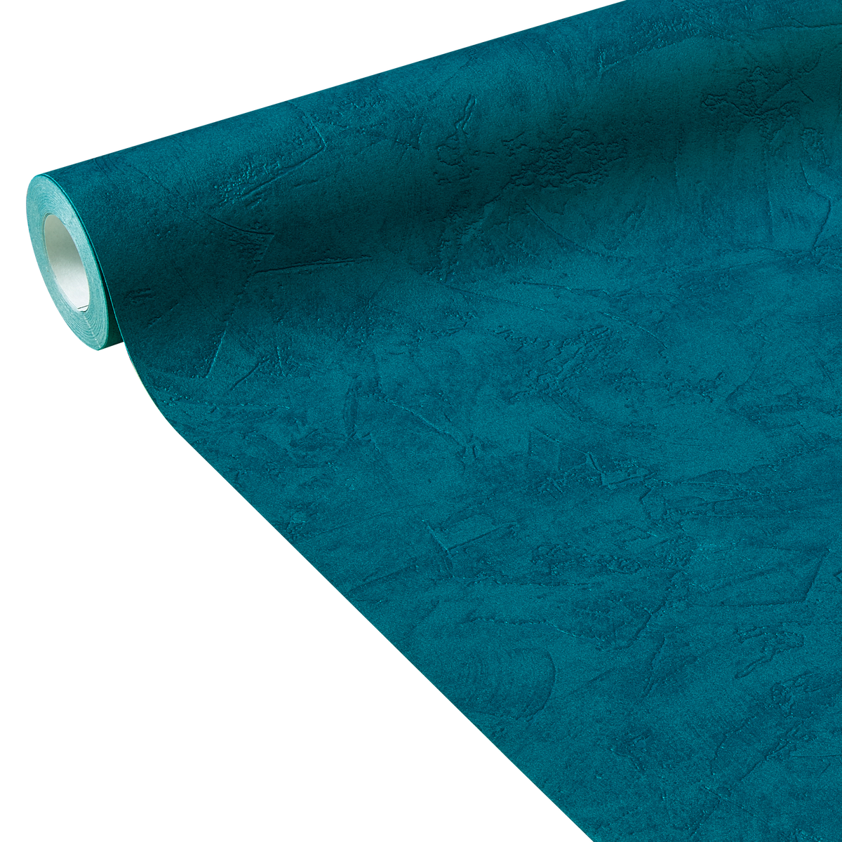 Papier peint intissé Ravenne Bleu pétrole Crépi grésé