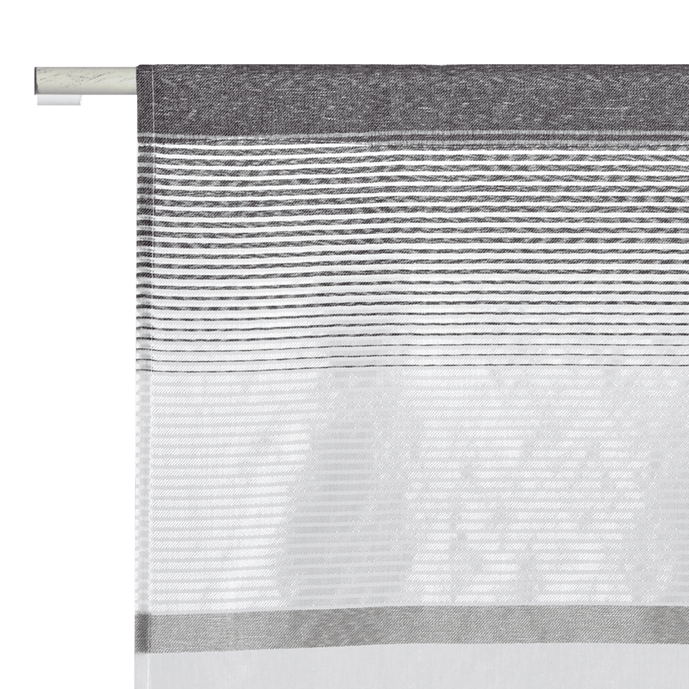 Vitrage UZU (la paire) coloris gris 60 x 90 cm