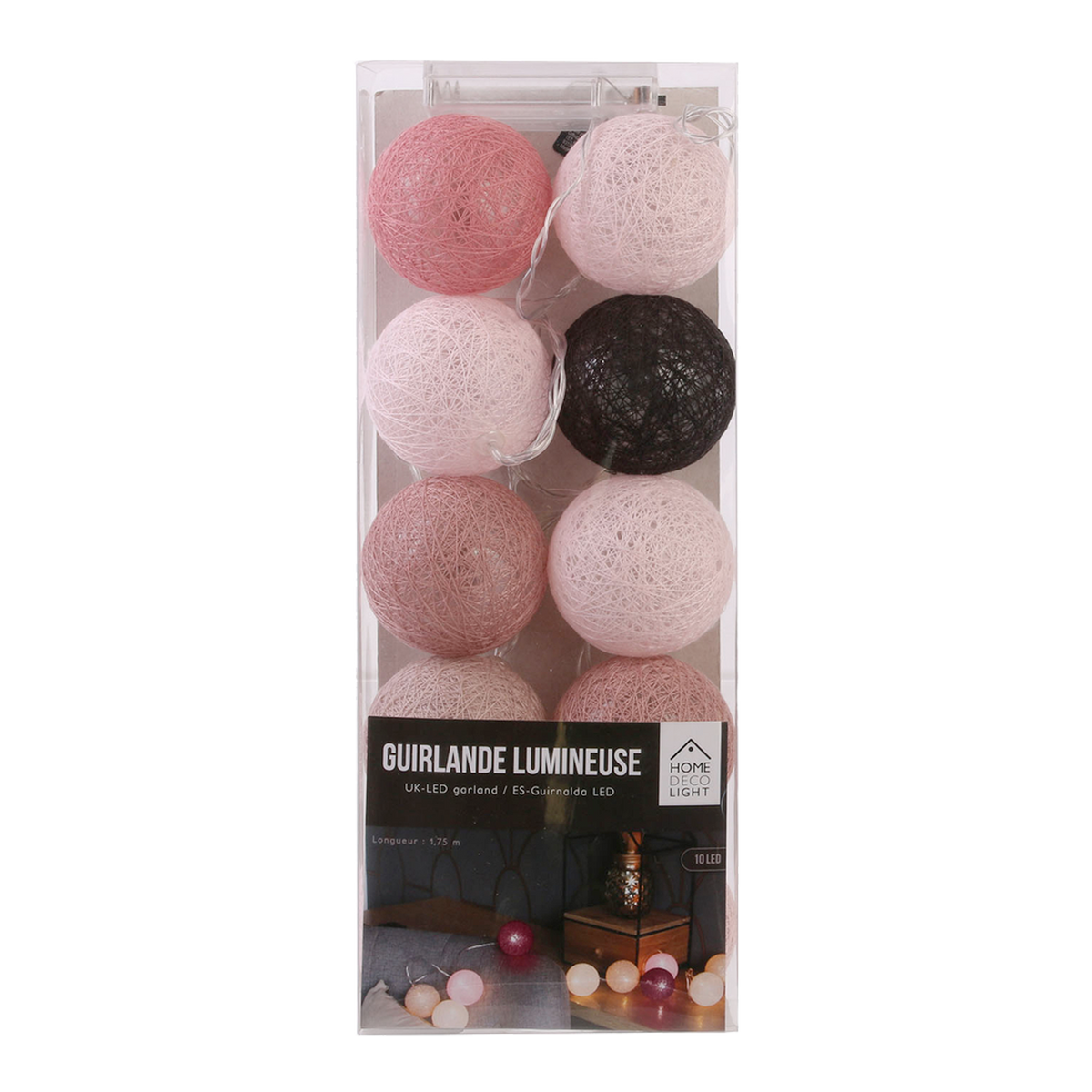 Guirlande lumineuse Cali Rose et taupe