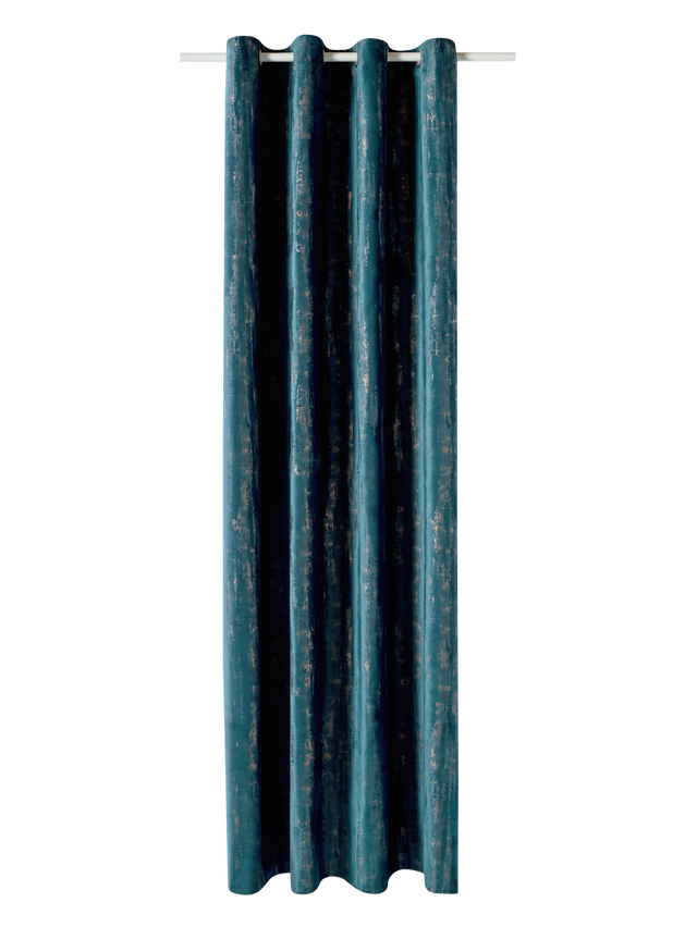 4MURS Rideau EMPREINTE coloris bleu canard 135 x 260 cm