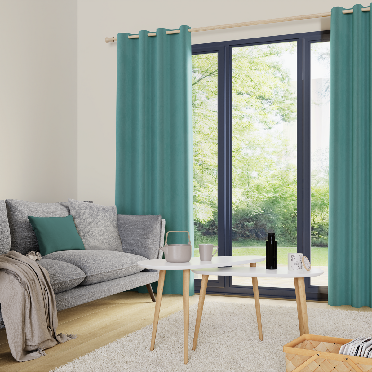 4MURS Rideau Velvet Bleu givré