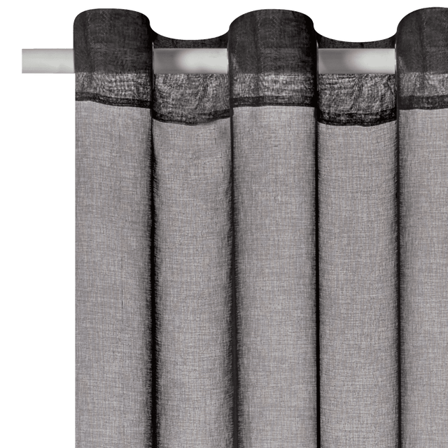 Voilage COLORS coloris noir 140 x 260 cm