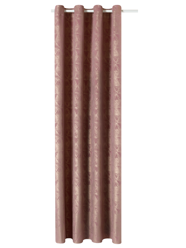 Rideau IVANA coloris rose grisé 140 x 260 cm