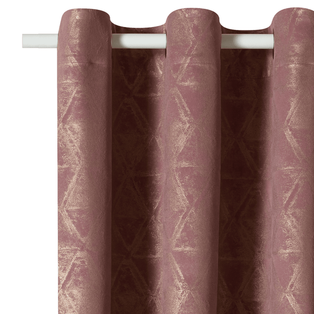 Rideau IVANA coloris rose grisé 140 x 260 cm