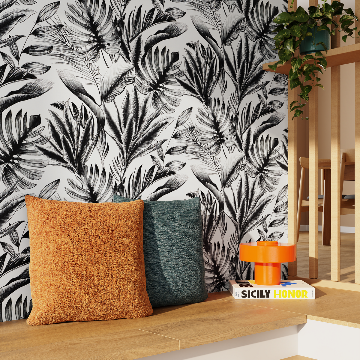 Papier peint intissé Soraya Noir