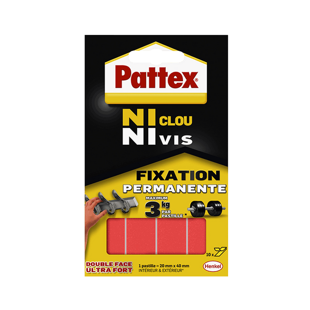 Pattex Pastilles adhésives FIXATION PERMANENTE 3 KG