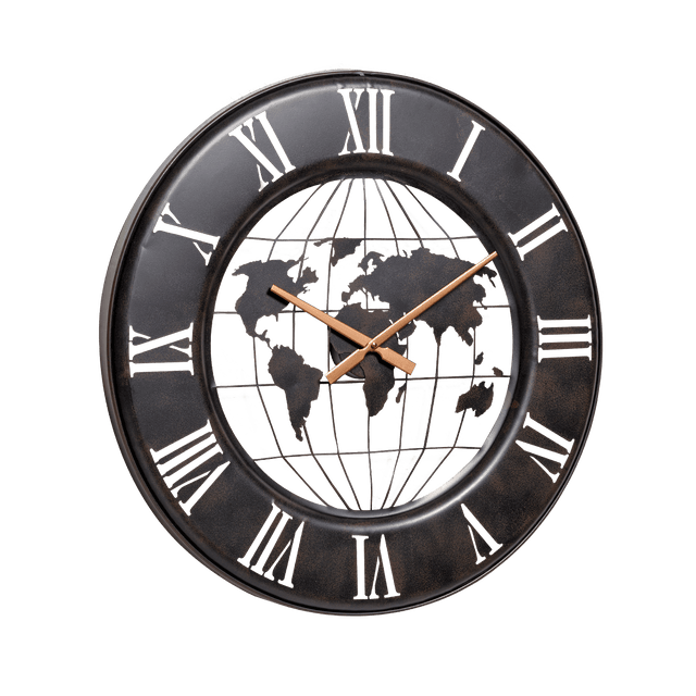 4MURS Horloge en métal TRAVELLER coloris noir et bronze