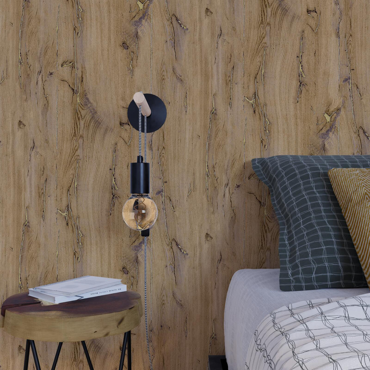 Papier peint intissé Joey Chêne