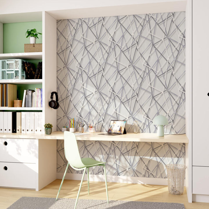 Papier peint intissé Gravity Gris perle