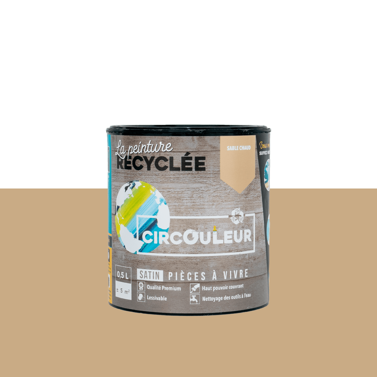 CIRCOULEUR Peinture Circouleur Sable chaud Satiné 0,5L
