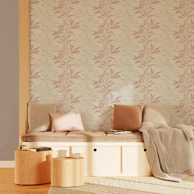 Papier peint intissé MYRIAM coloris rose pailleté