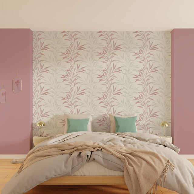 Papier peint intissé MYRIAM coloris rose pailleté