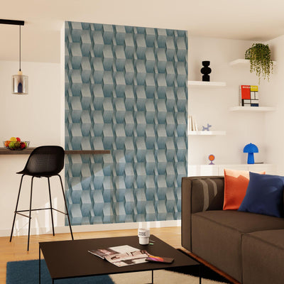 Papier peint intissé Ness Bleu grisé